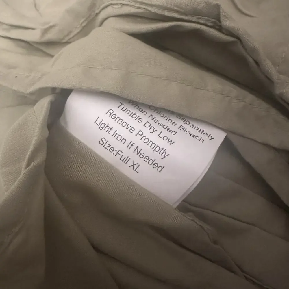 SONORO KATE Bed Sheet Set Sage Green Full XL